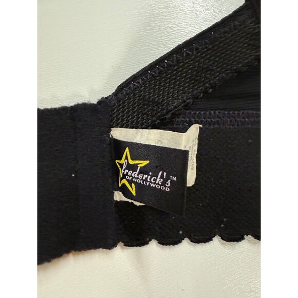 Vintage Fredricks of Hollywood 36D black lace strapless bustier bra - Picture 6 of 6